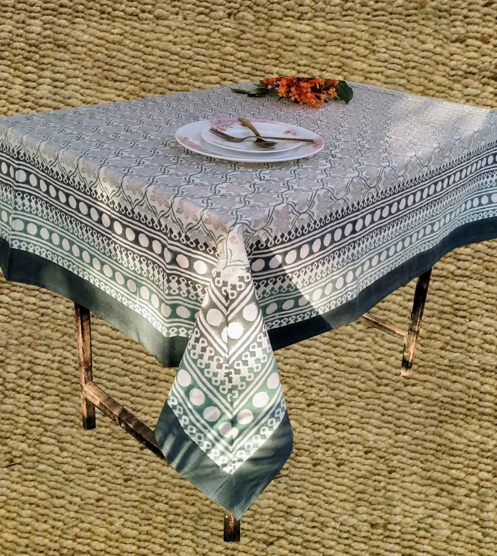 Black and White all over work Print Table Cover