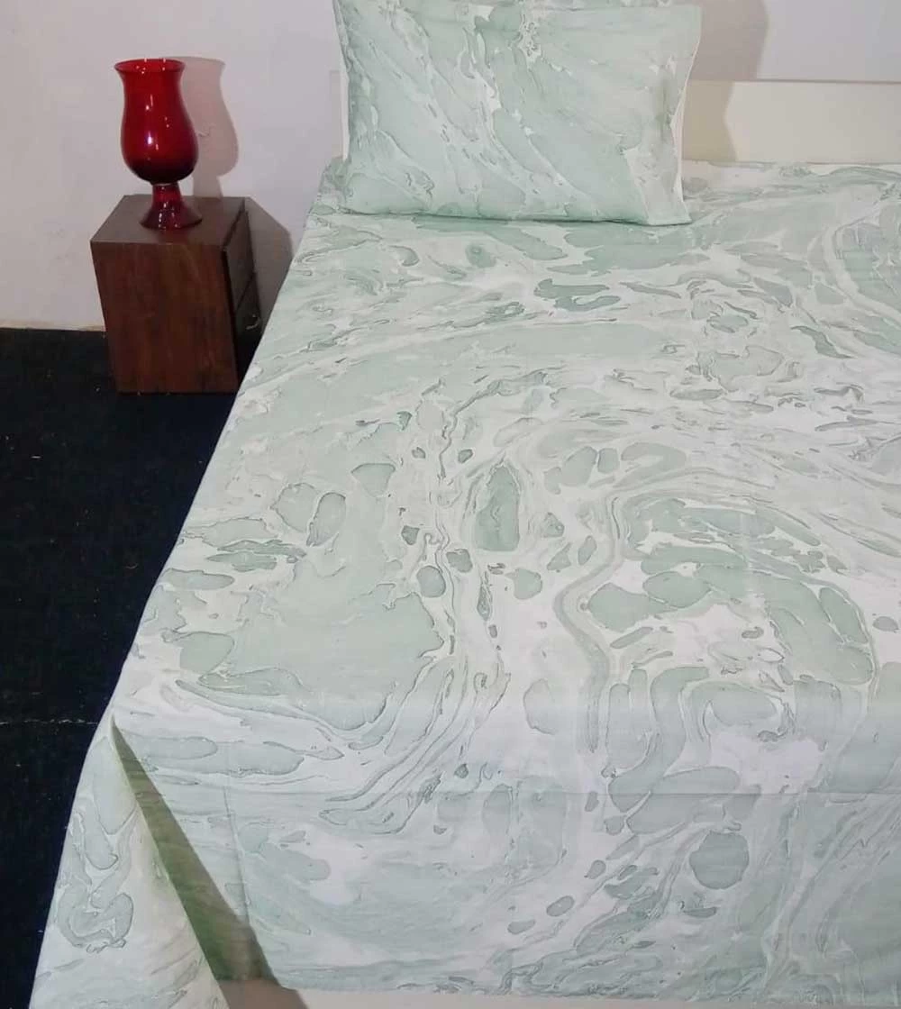 Infinity Ocean Hand block printed, Bed Covers