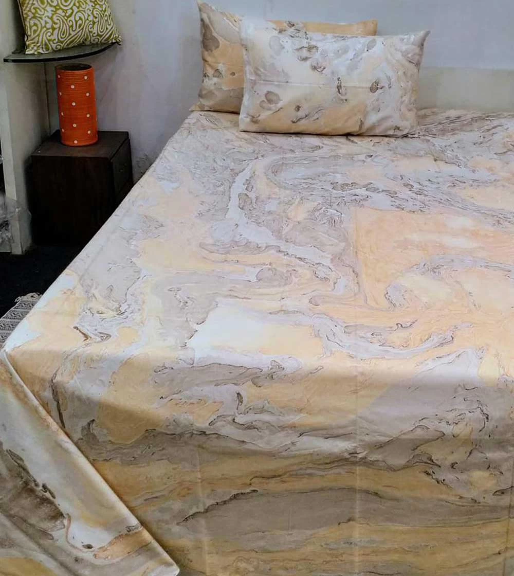 Silent Ocean Hand block printed  Bed Covers