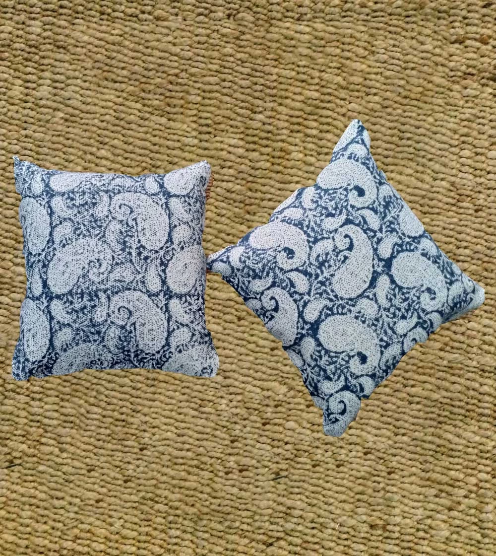 Beautiful Indigo Hand block printed  Cushion Cover