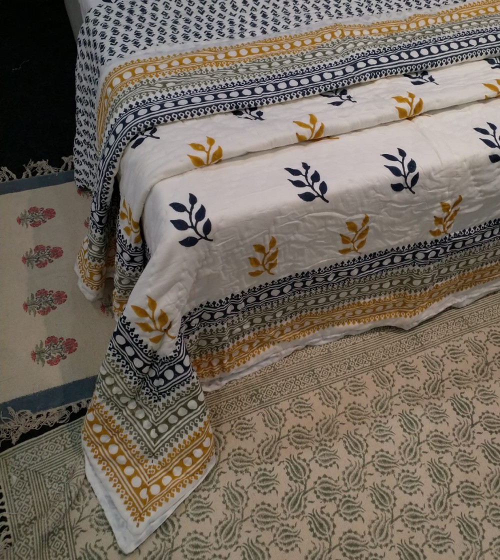 Jaipuri Hand Block Printed Quilt-11