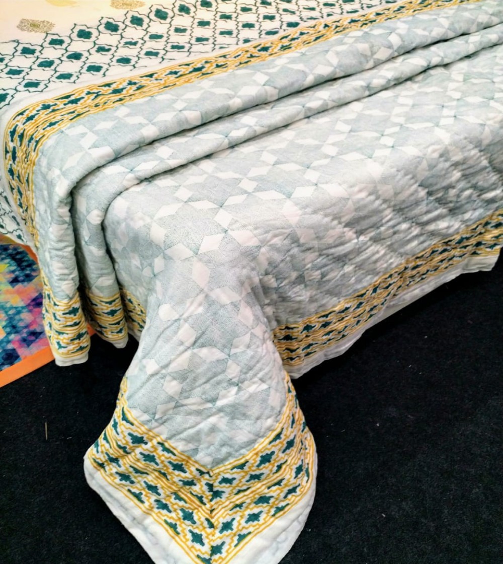 Jaipuri Hand Block Printed Quilt-15