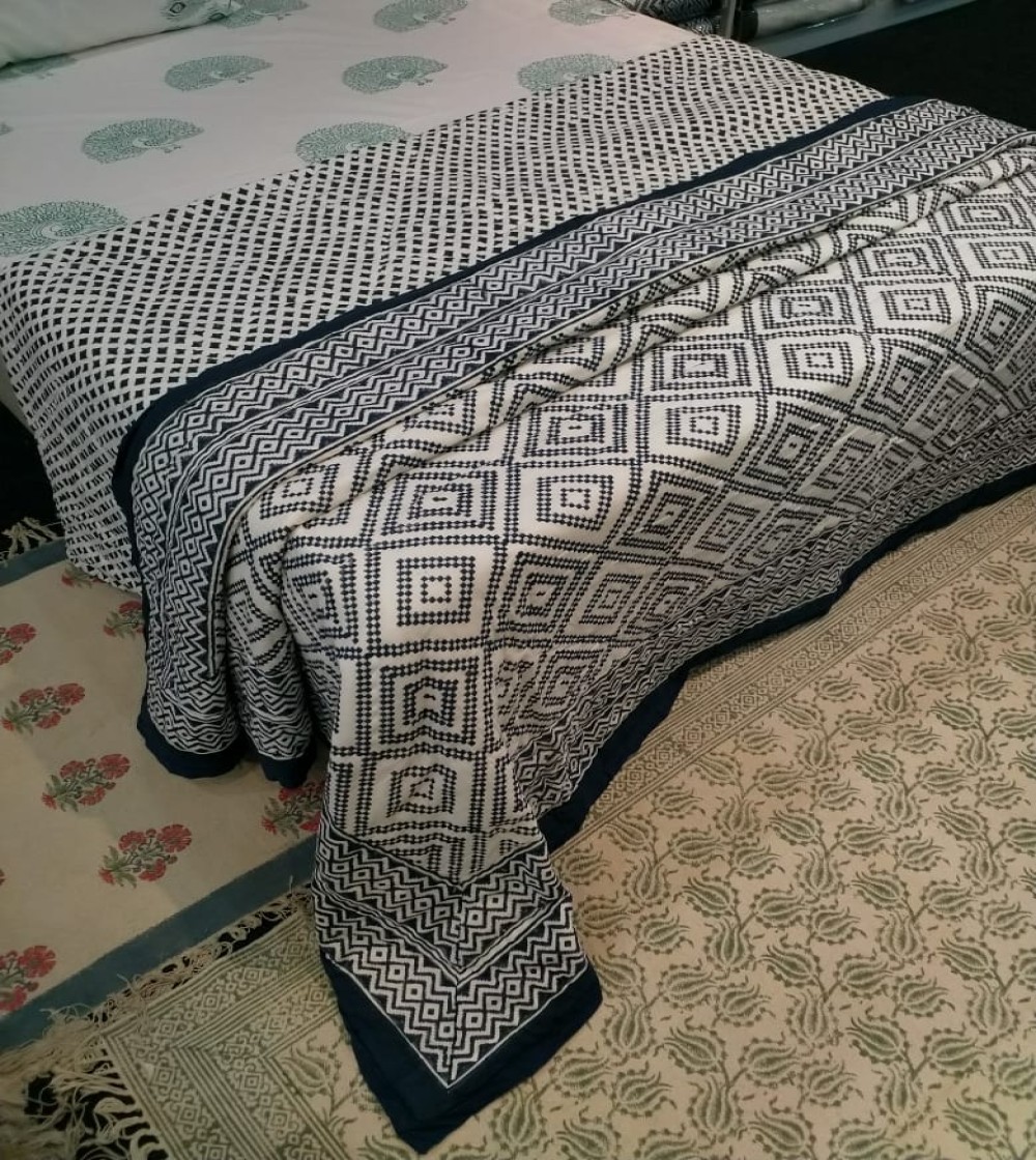 Jaipuri Hand Block Printed Quilt-20