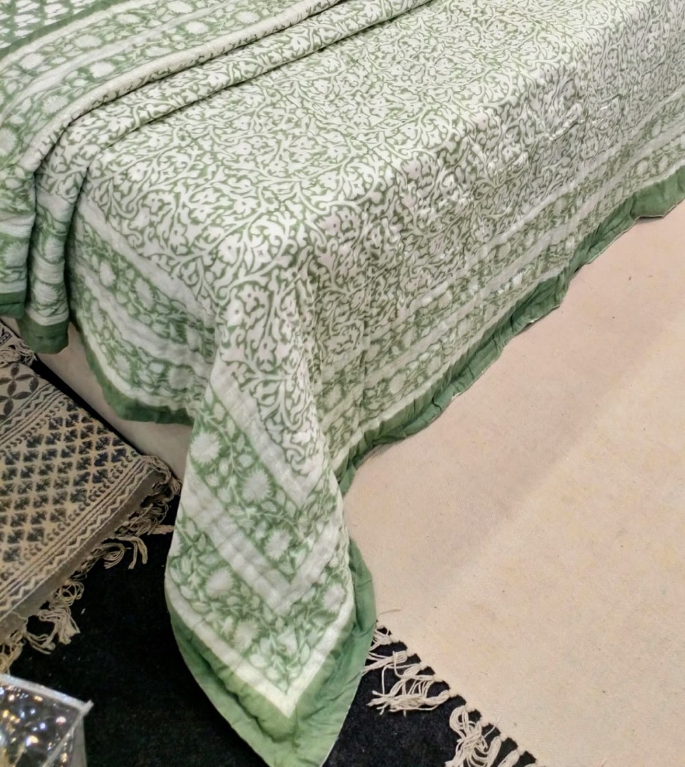 Jaipuri Hand Block Printed Quilt-21
