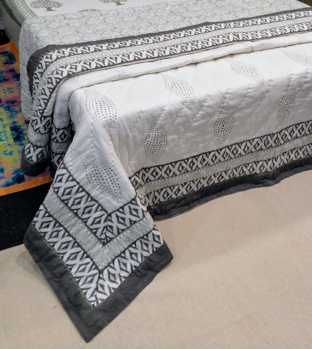 Jaipuri Hand Block Printed Quilts-3