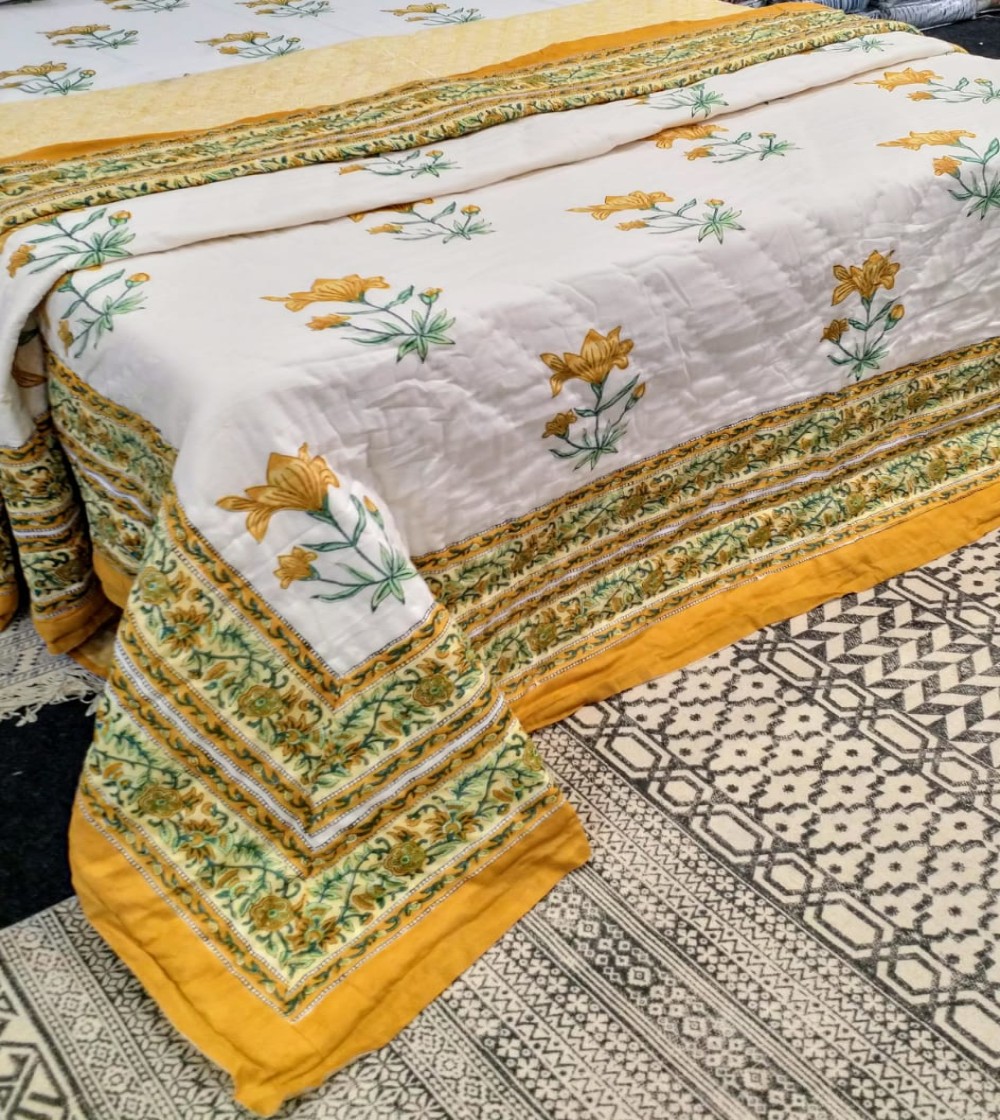 Jaipuri Hand Block Printed Quilts-6