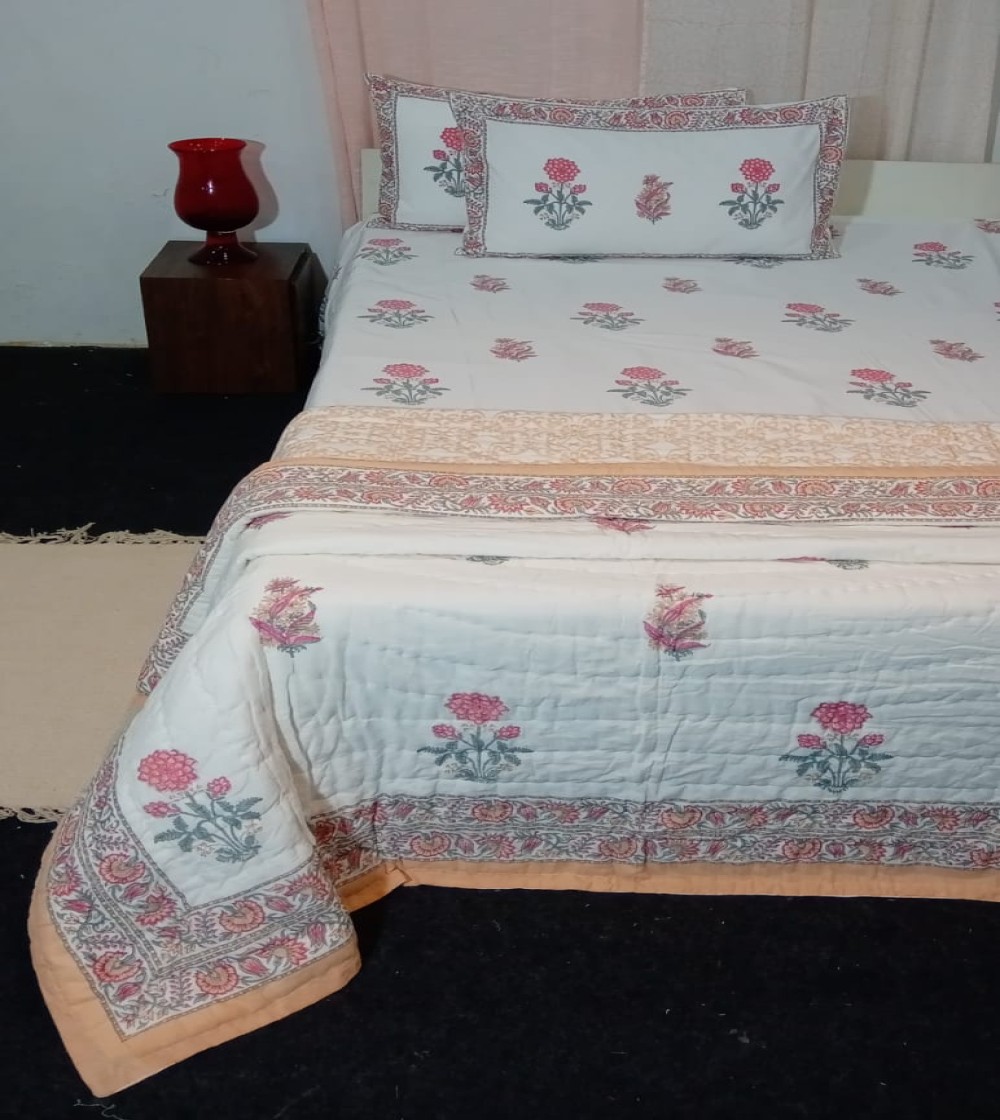 Jaipuri Hand Block Printed Quilts-7