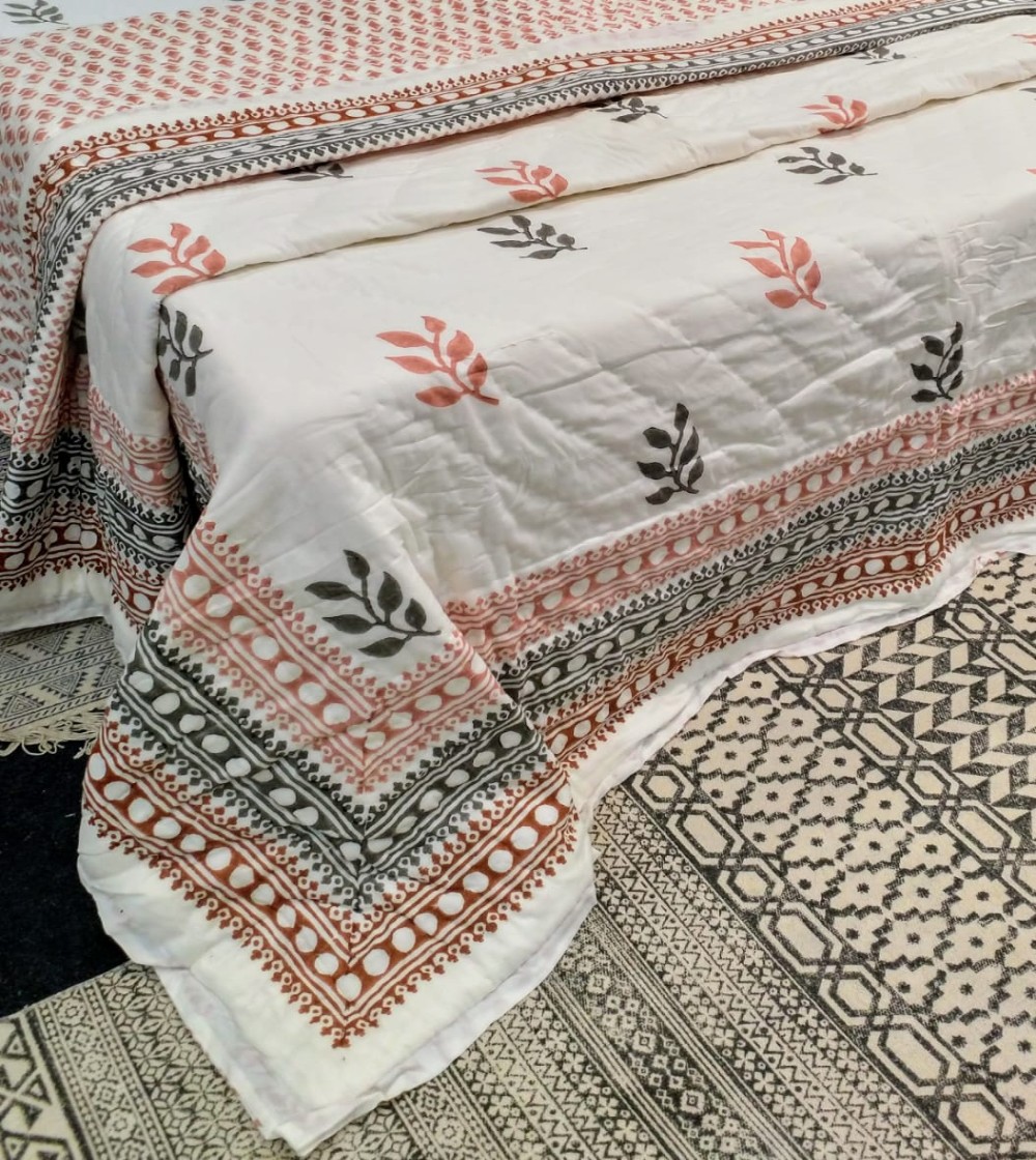 Jaipuri Hand Block Printed Quilts-8